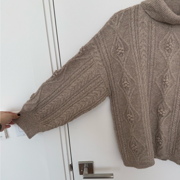 Christy Dawn Ester Marron 100% Baby Alpaca Wool Turtleneck Sweater - Picture 2 of 6